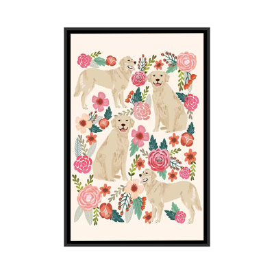 " Golden Retriever Floral Collage " by Pet Friendly