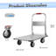 Chariot à plateforme robuste, chariots à plat pliables, capacité de 2000 lb, avec roulettes de frein pivotantes de 6 po, pliables pour un rangement facile (36 po x 24 po)
