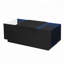 Table basse à 2 tiroirs avec compartiment de rangement ouvert et 2 tiroirs cachés-1247756101