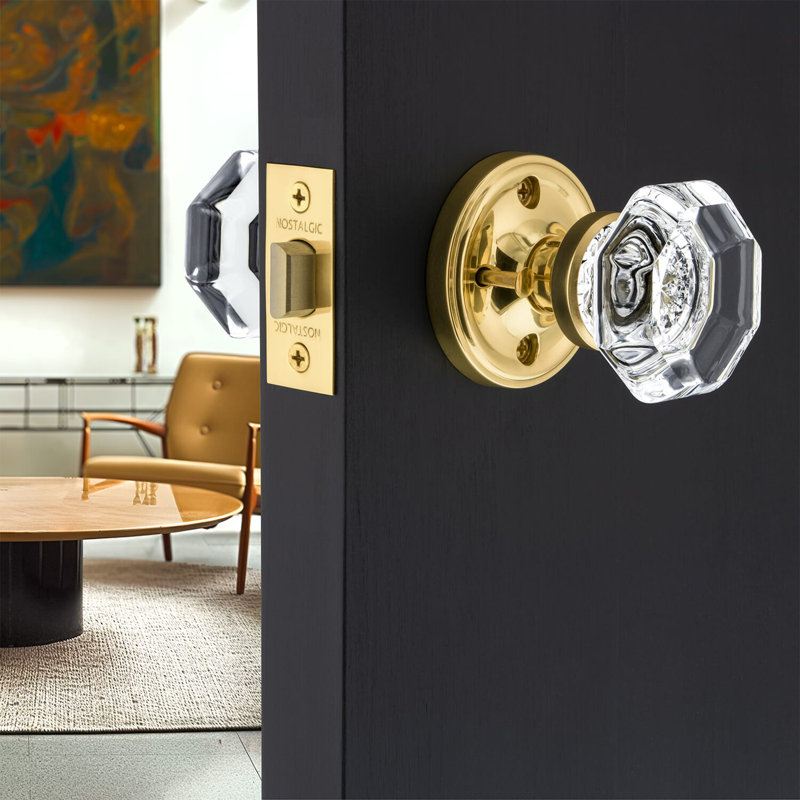Classic Rosette with Waldorf Door Knob, Unlacquered Brass, 2-3/8”
