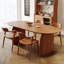 Table de salle à manger ovale brune-108297724