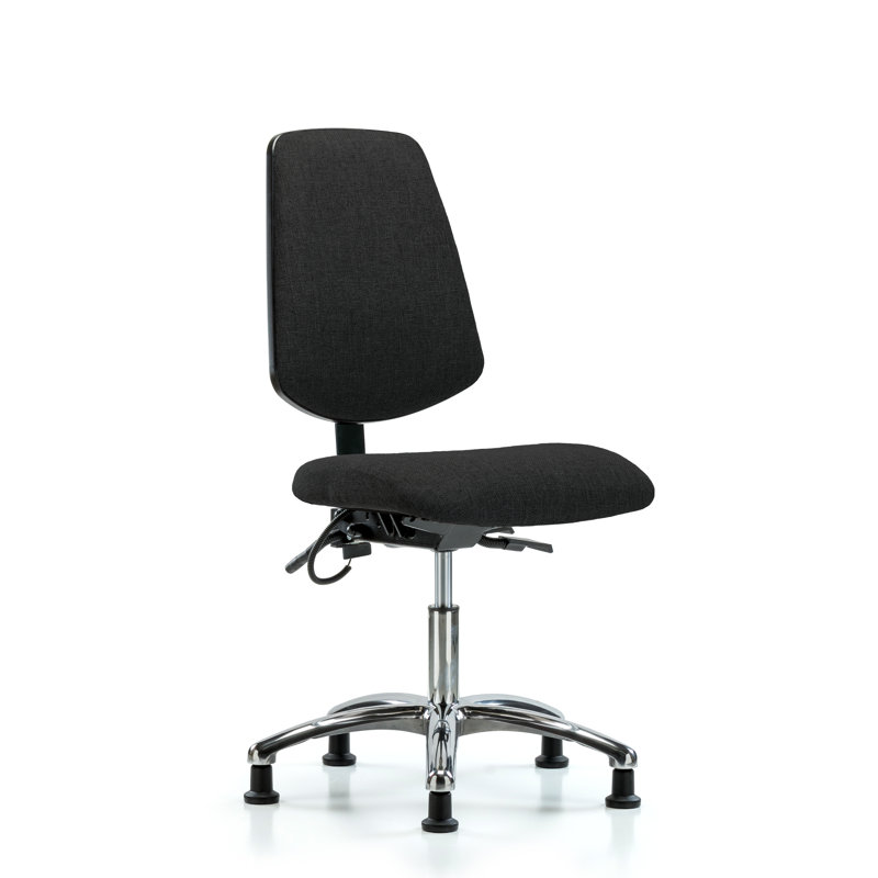 Chaise antistatique Jakayla, Noir, Patins, Non inclus