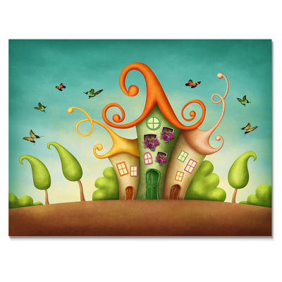 «Blue Fantasy Castles with Red toits I», reproduction sur toile