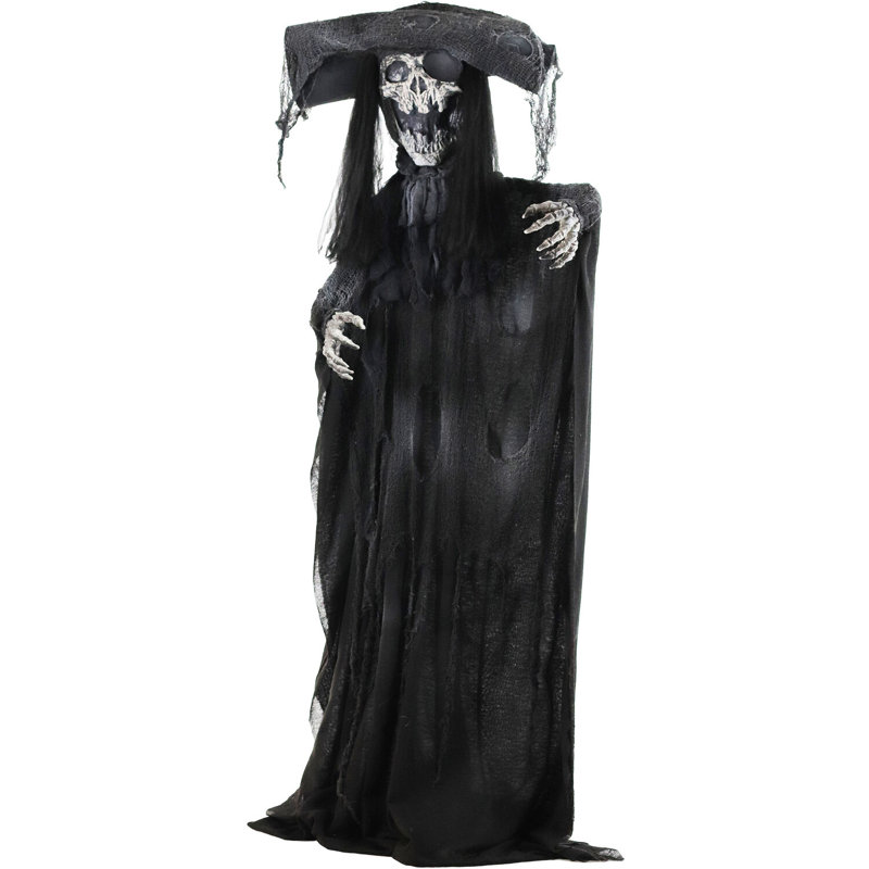 Haunted Hill Farm Shaking Skeleton Pirate with LED Eyes