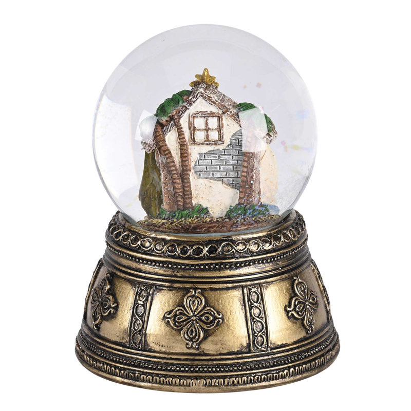 Waterglobe Nativity Gold Base