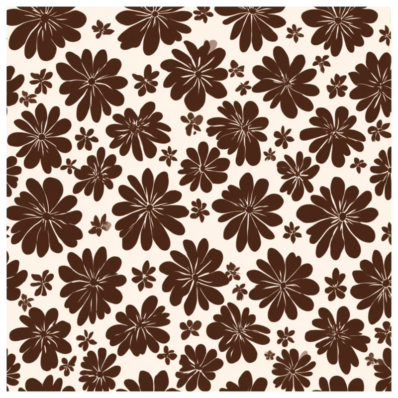 Édredon à motif floral Boho Boho, Édredon simple extra long, Motif floral brun / beige