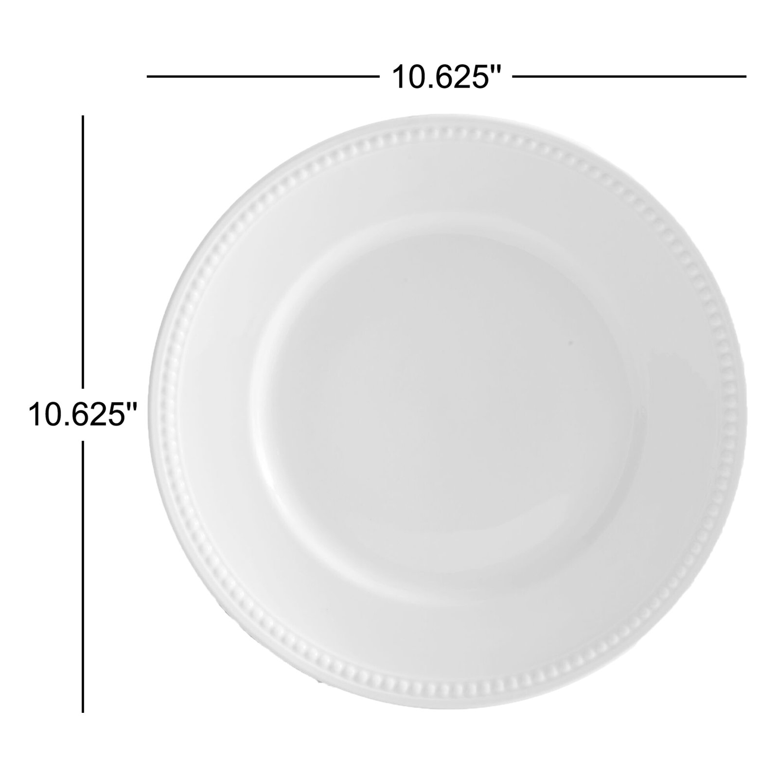 Max Beaded Porcelain Dinner Plate, Set Of 4