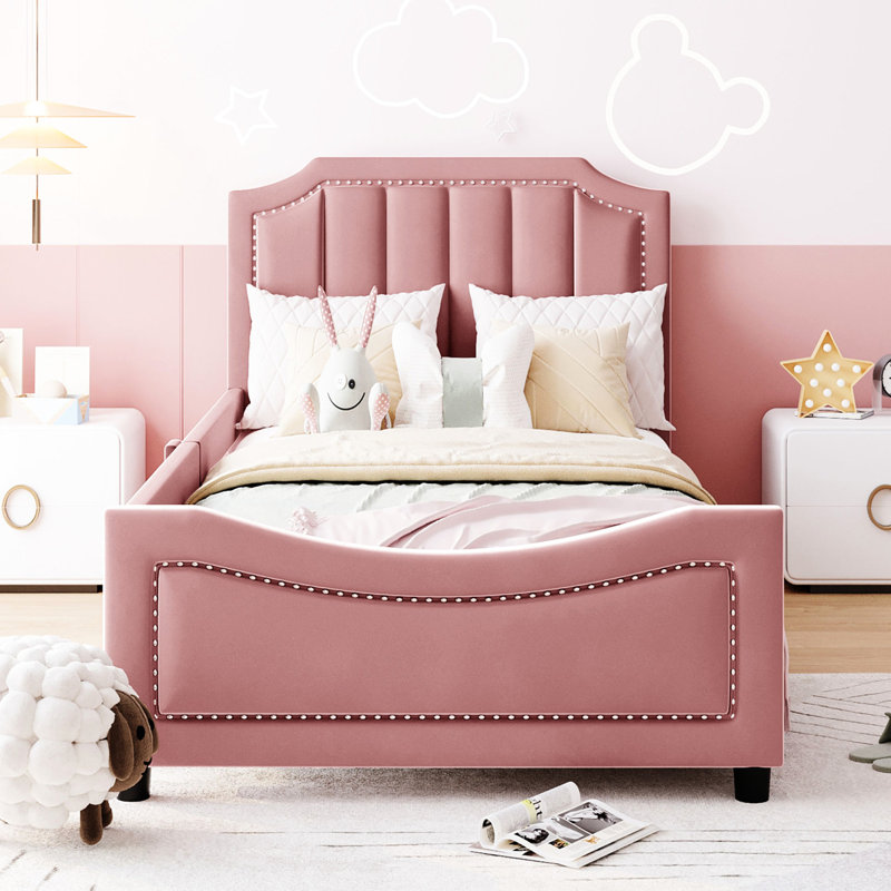 Lit de jour simple avec structure Classic, Rose