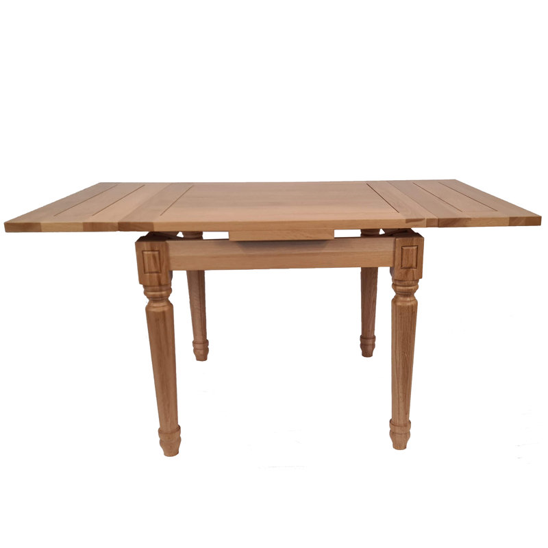 Tanesha Extendable Oak Solid Wood Dining Table