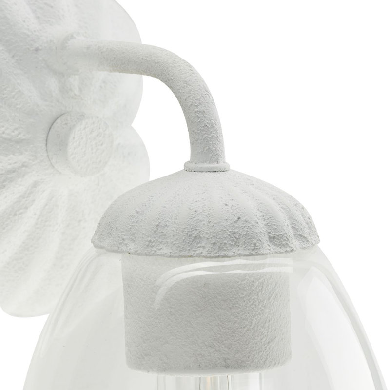 Quillan White Plaster Dimmable 1-Light Vanity Light