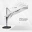 304cm Lighted Cantilever Parasol