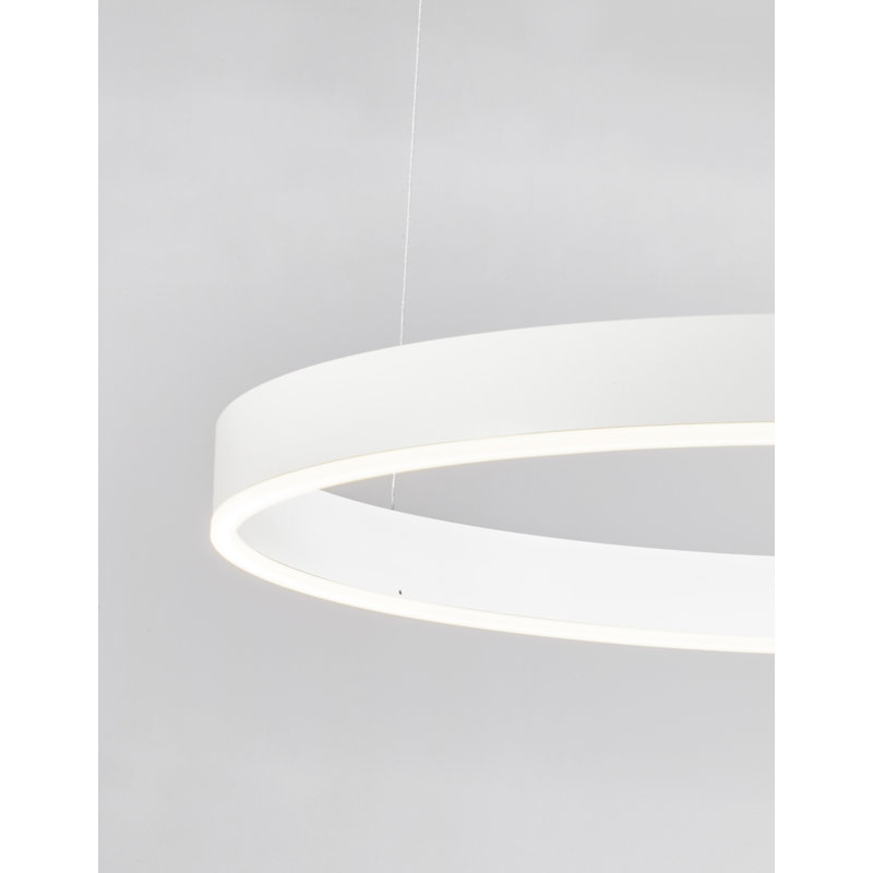 1 - Light LED Single Pendant, 5.5cm H x 80cm W x 80cm D, White