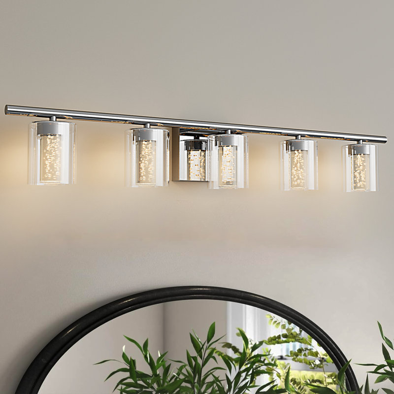 Wobna Dimmable Vanity Light, Brushed Nickel, 6