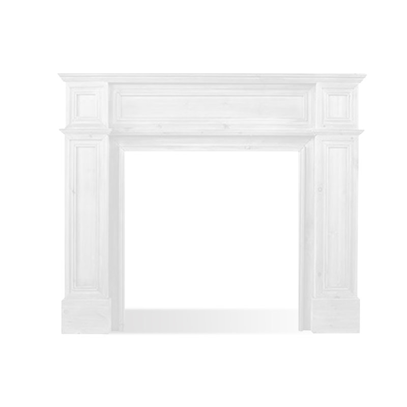Foyer autoportant en bois manufacturé blanc, H 43,31 po x l 39,37 po x P 7,87 po, Blanc