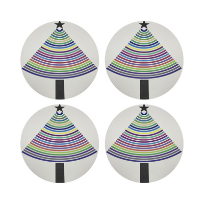 Christmas Tree Brights Pebble 16" Vinyl Placemat