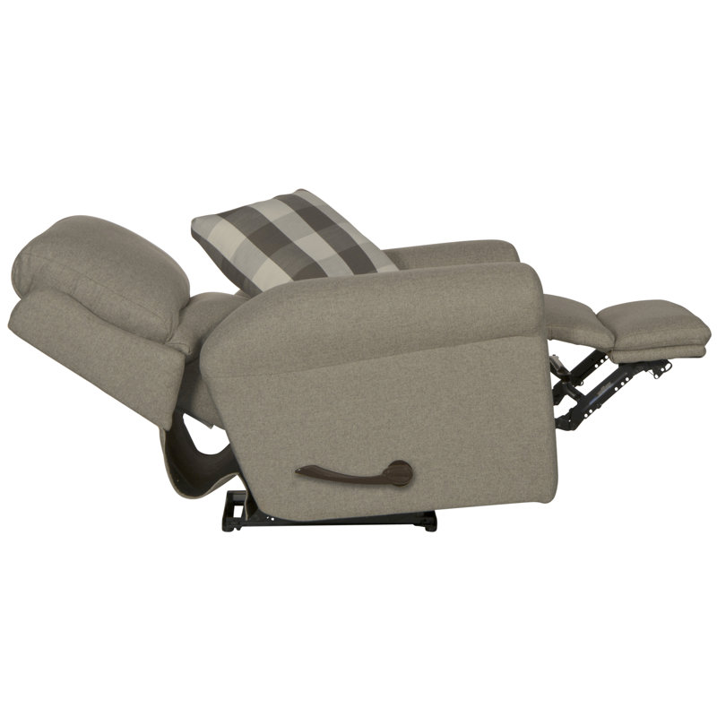 Aneeta Glider Recliner, Gray Polyester, Manual