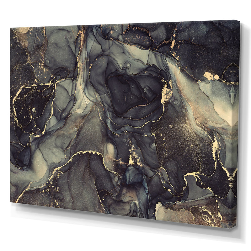 «Black Gold Infusion», reproduction d'art sur toile, Toile tendue, H 40 po x l 60 po