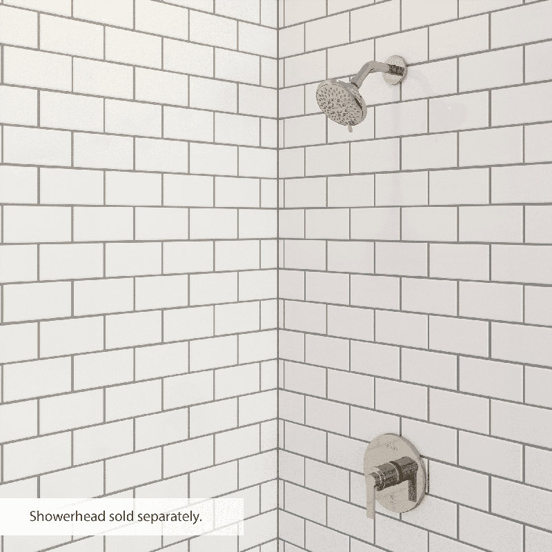 Garniture de douche Colfax, pomme de douche non incluse avec nickel poli, Nickel poli