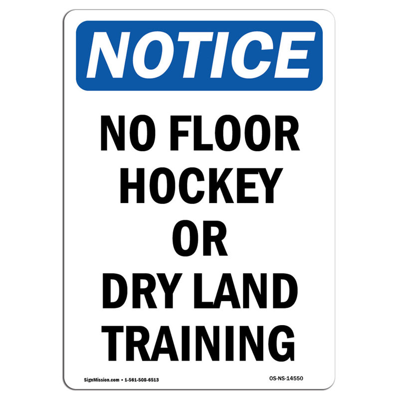 Pas de panneau de hockey sur plancher ou d'entraînement à la terre ferme