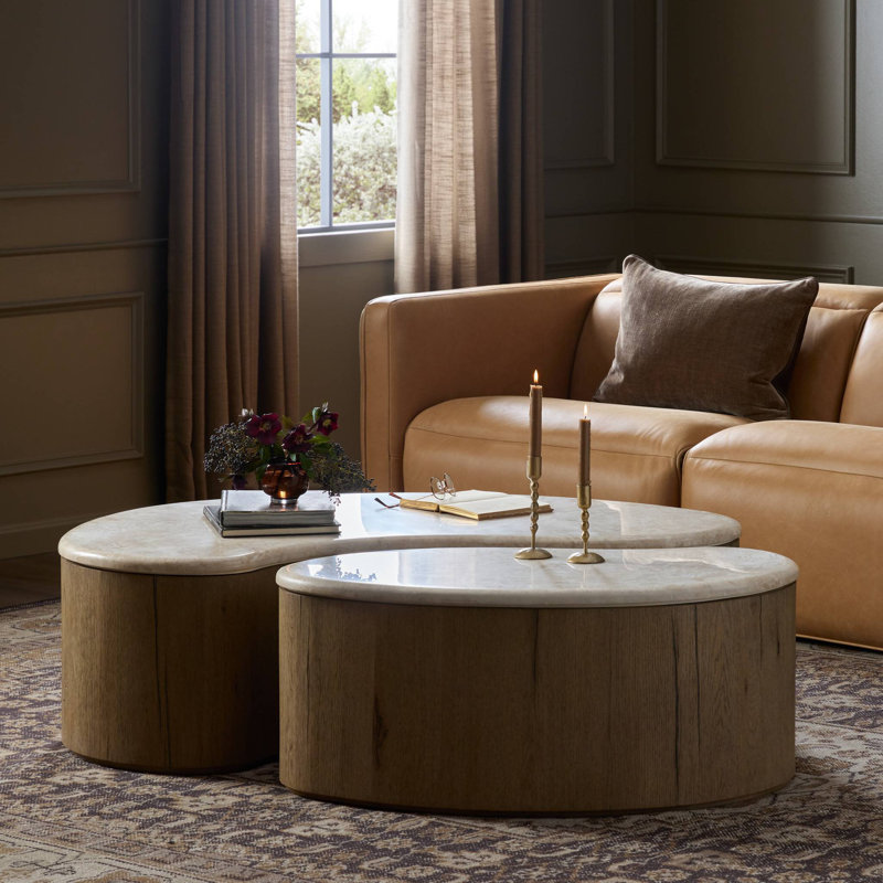 Ingrid Coffee Table-Cappuccino Marble