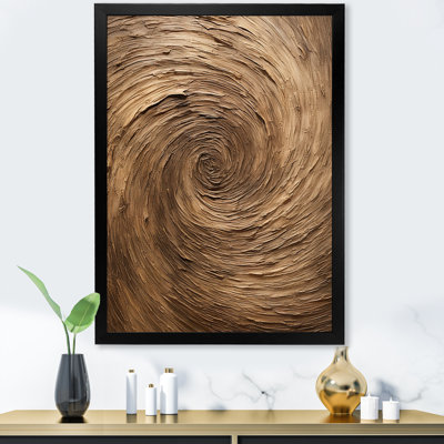 Brown Calm Current Spiral - Abstract Spirals Large Wall Art