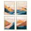 Ensemble de 4 impressions murales encadrées «Orange & Blue Mountain Valley» encadrées-93012396-93012398