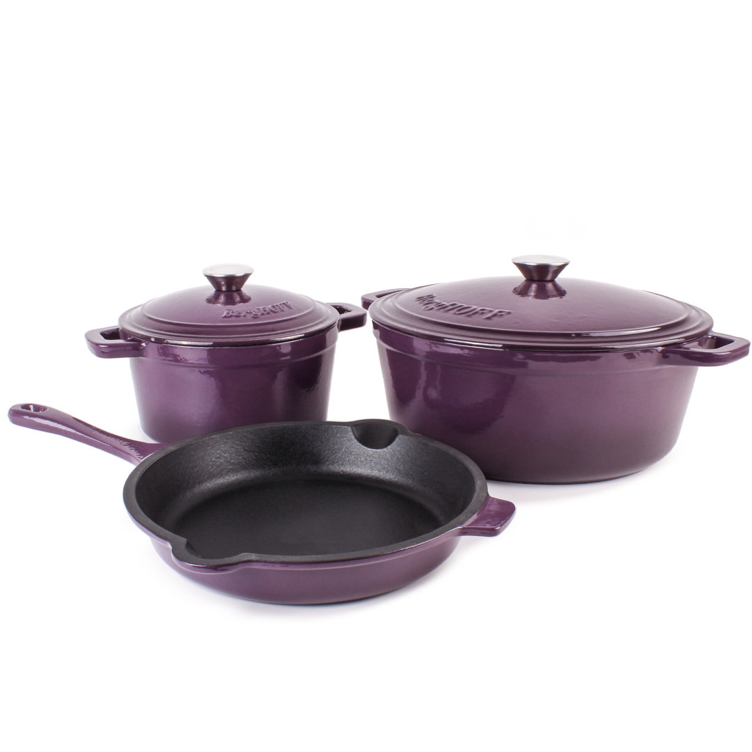 Maniteau 5 Piece Enameled Cast Iron Cookware Set Prep & Savour 