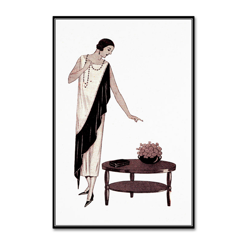 « art decore 1 affiche », affiche rétro sur toile tendue, H 19 po x l 12 po