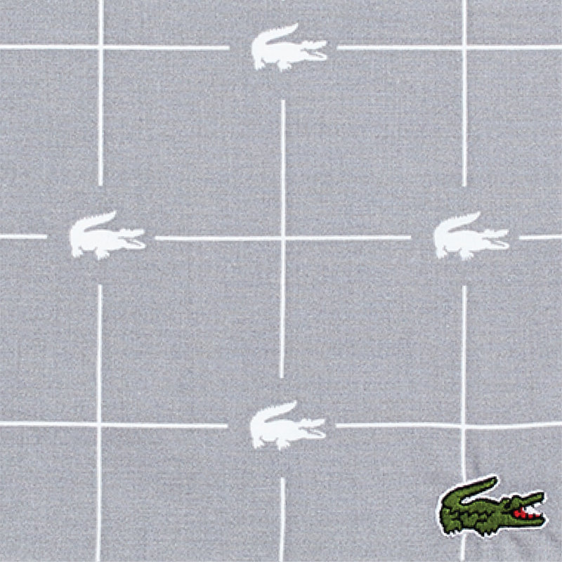 Lacoste Slice Cotton Percale Sheet Set, Cooling & Breathable Bedding, Deep Pocket Fitted Sheet, Sleet, Queen, Sleet