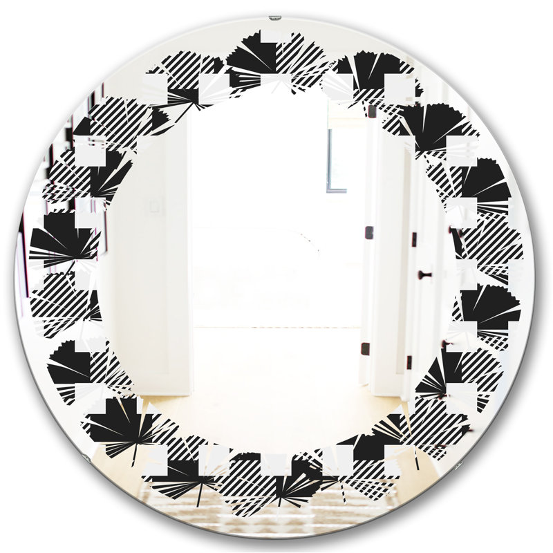 Miroir mural géométrique sans cadre ii feuilles, H 31,5 po x l po