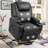 Power Lift Recliner Chair leathaire with Massage for Elderly Ergonomic Lounge Chair Classic Single Sofa with 2 Cup Holders Side Pockets Home Theater Seat-786876504