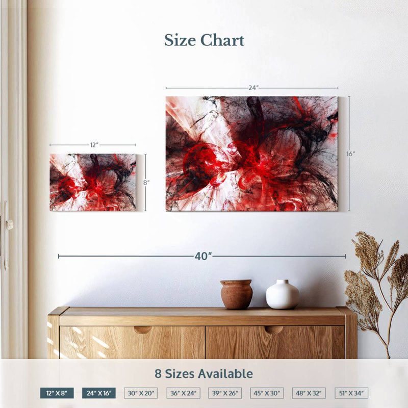 Avery Vampire Blood Abstract, 16" H x 24" W