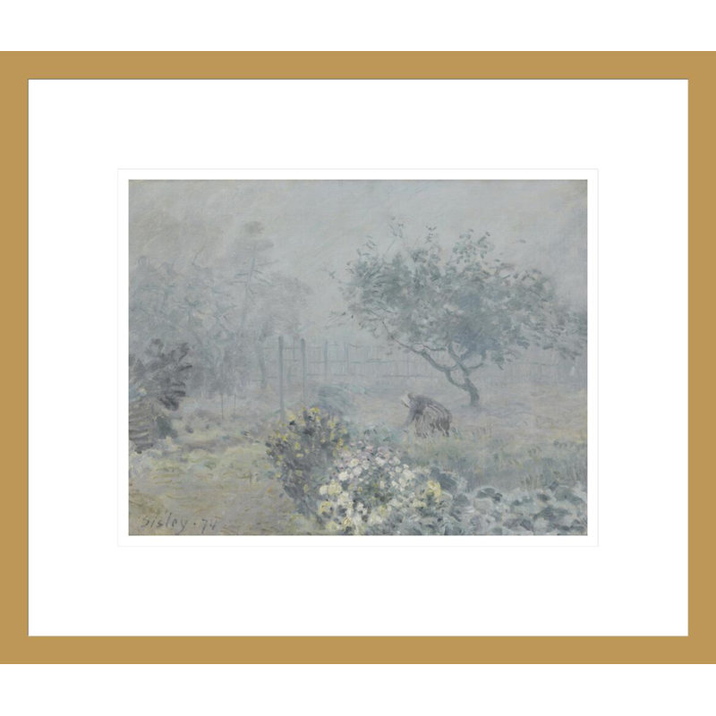 «Fog Voisins» par Alfred Sisley, impression giclée sur cadre, H 13,75 po x l 16,06 po