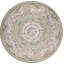 Hand-Knotted High-Quality Green and Ivory Round Area Rug