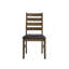 Ensemble de 2 chaises d'appoint en cuir synthétique brun et noyer Damica