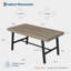 Table de salle à manger rectangulaire pour la cuisine, 55 po, 2 à 4 places, structure en métal, utilisation en appartement-519833267