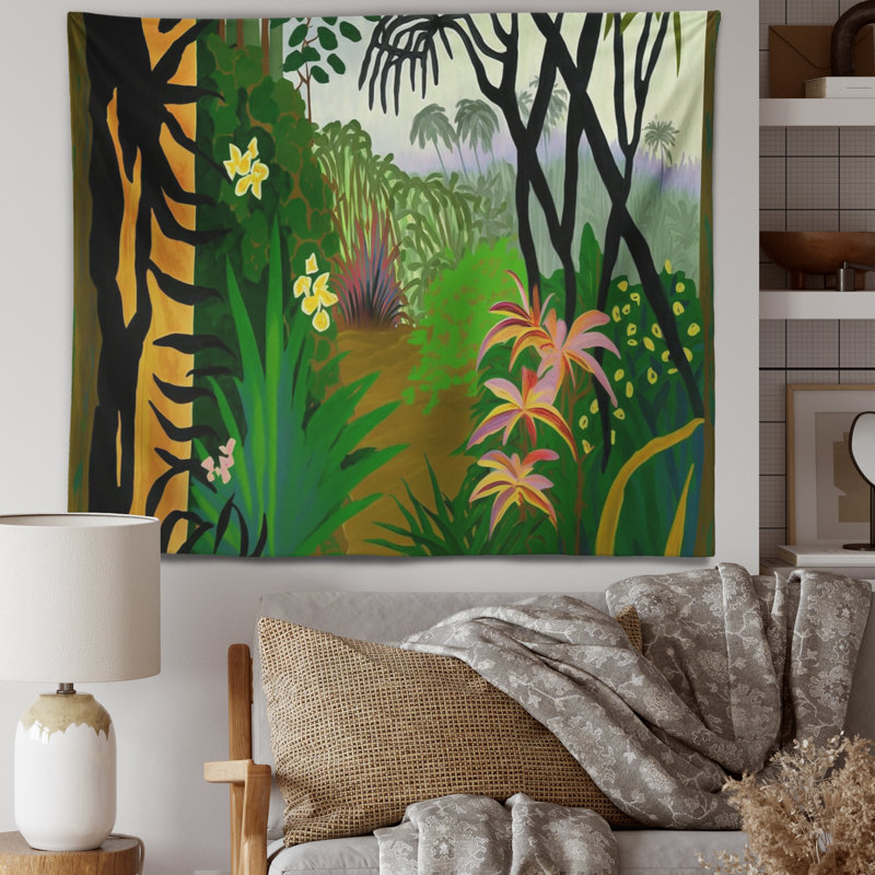 - Tapisserie murale florale et botanique, H 32 po x l 39 po