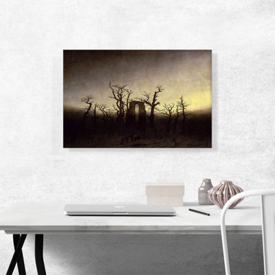 " The Abbey In The Oakwood 1808 " by Caspar David Friedrich Painting Print