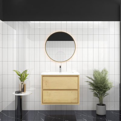 Meuble-lavabo mural simple l 29,5 po x P 19,6 po x H 21,75 po Prashant