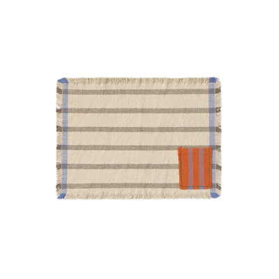 Napperon tissé à la main pochette brun terre