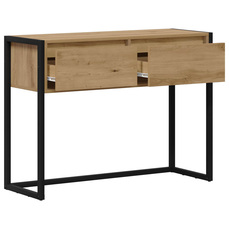 Metal Base, Artisian Oak