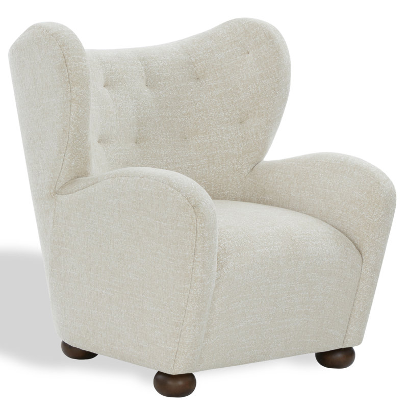 Galloway Wingback Accent Chair, Taupe Chenille