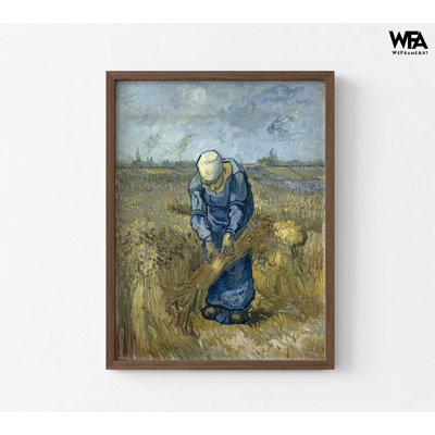 «Paysanne liant des gerbes» par Vincent Van Gogh, art mural femme, Van Gogh