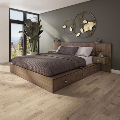 Delta Collection 6-Drawer Captain’s Storage Bed – Platform Bed with Headboard & 2 Nightstands – No Box Spring Required