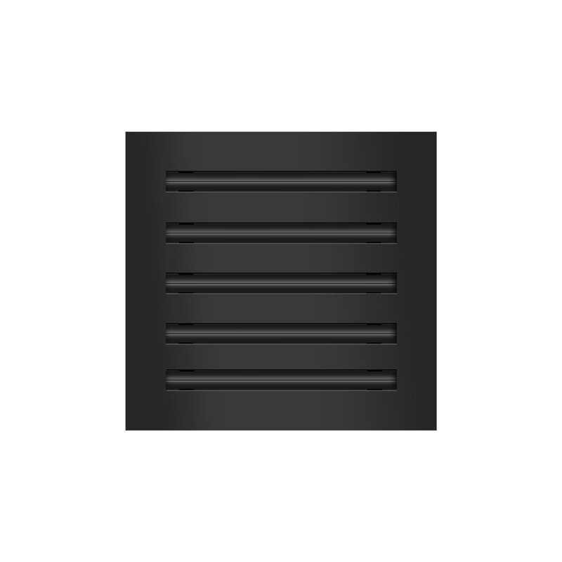 Buildmart - 10 x 10 - couvercle de ventilation AC moderne noir - diffuseur à fente linéaire standard - grille de registre