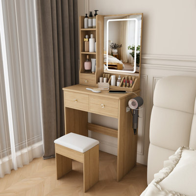 Vanity with Mirror and Seat