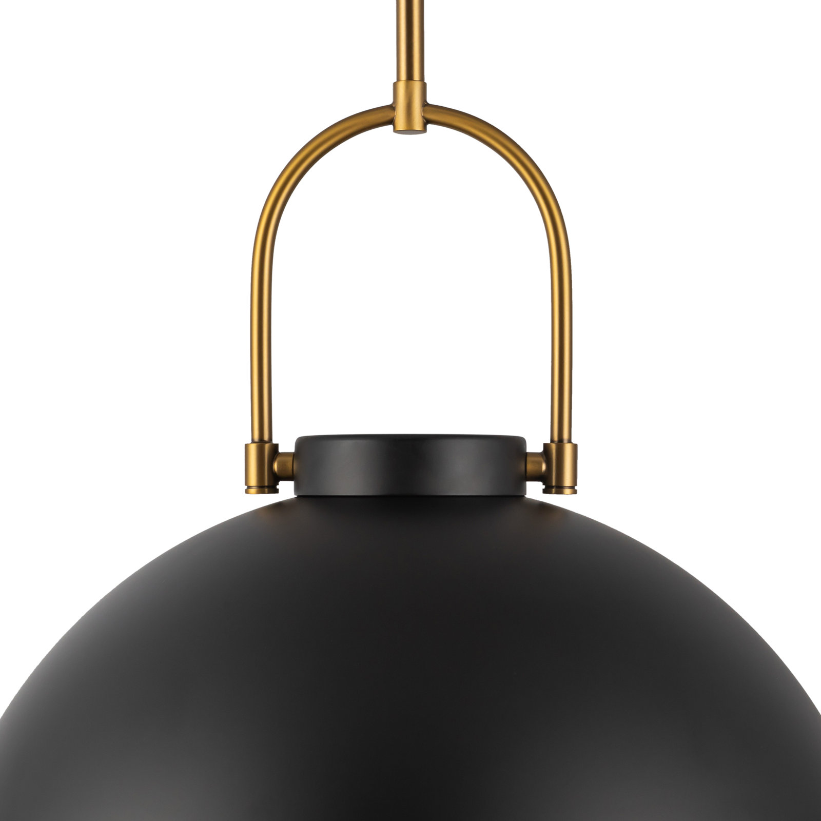 Navarre Single Light Glass Pendant, Matte Black