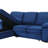 Velvet Fabric Reversible Sleeper Sectional Sofa Chaise-824778815