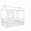 Lit simple en bois avec lit gigogne simple (blanc)