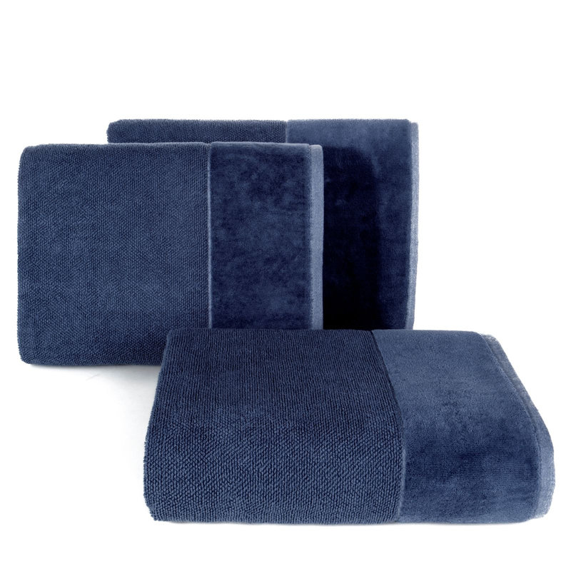 Hubsher Jacquard Hand Towel, Navy Blue